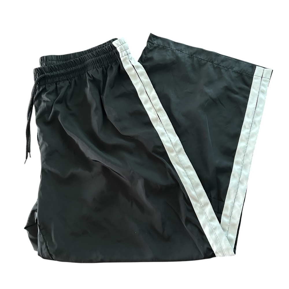 Fashion Nova Black Track Pants with White Stripes Women’s size 1X
